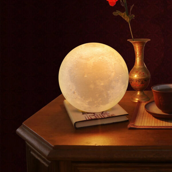 The CPLA Moon Lamp features 128 colors, remote and touch control, making it a perfect gift for all ages and a trendy decor piece. - Image 3